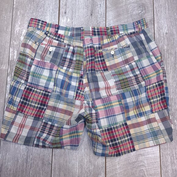 Polo Ralph Lauren Shorts Mens 42 Indian Madras Patchwork Classic Fit Bermuda - Picture 2 of 7